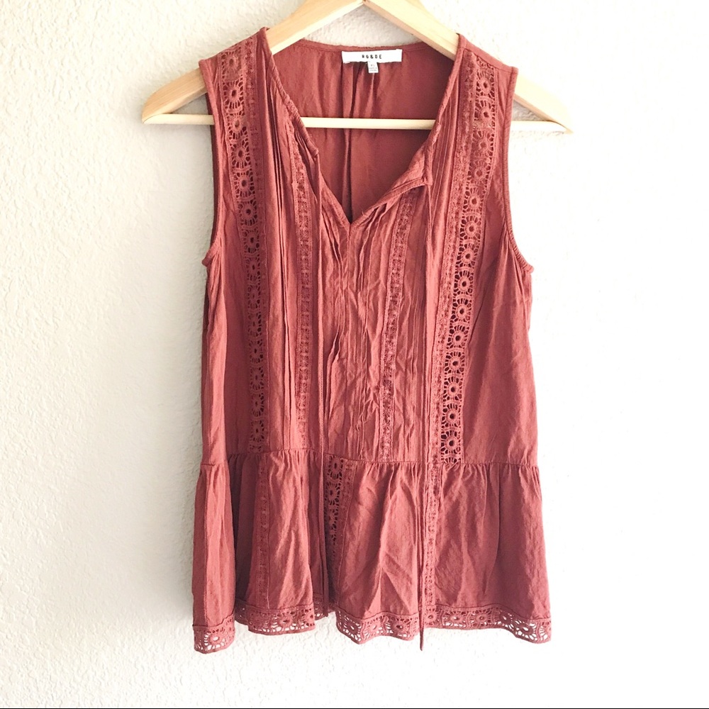 Anthropologie Ro&De sleeveless bohemian top